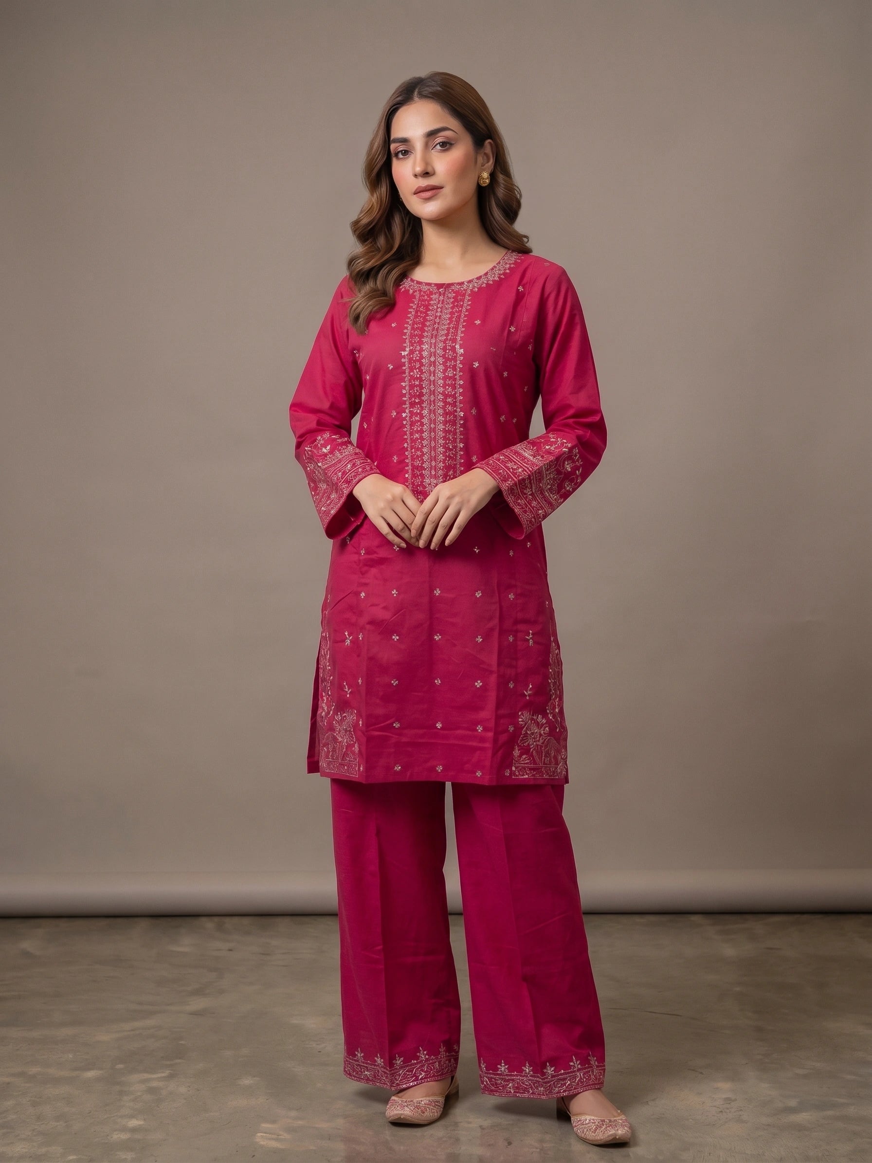 Mahveen Embroidered 2 Piece Cotton Lawn Suit