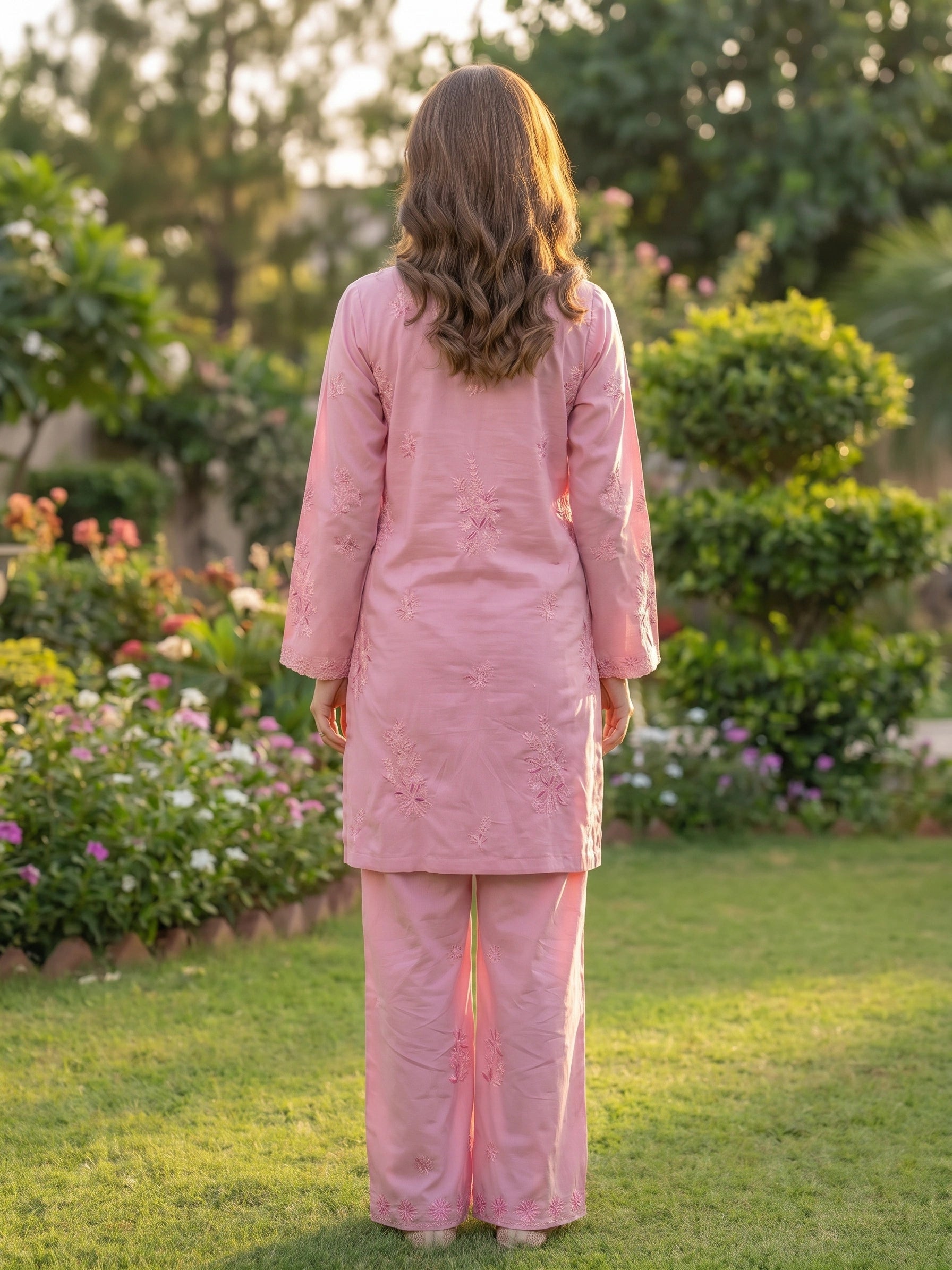Soft Petal Embroidered 2 Piece Cotton Lawn Suit